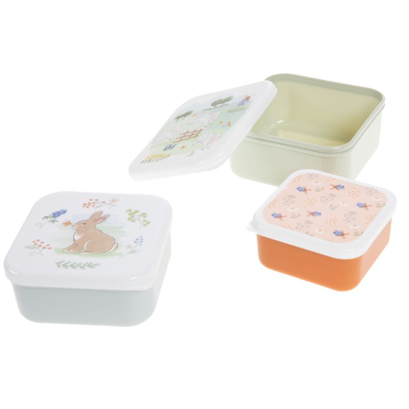 Sett med tre matbokser