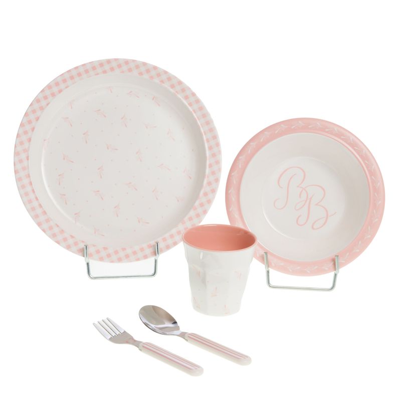 Spisesett 5 deler rosa