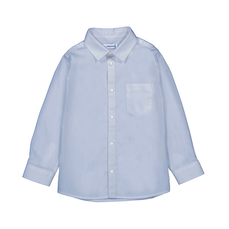 Skjorte med krage lyseblå