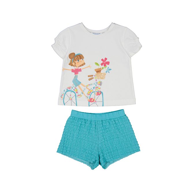 Hovedbilde Girl shorts and print top set