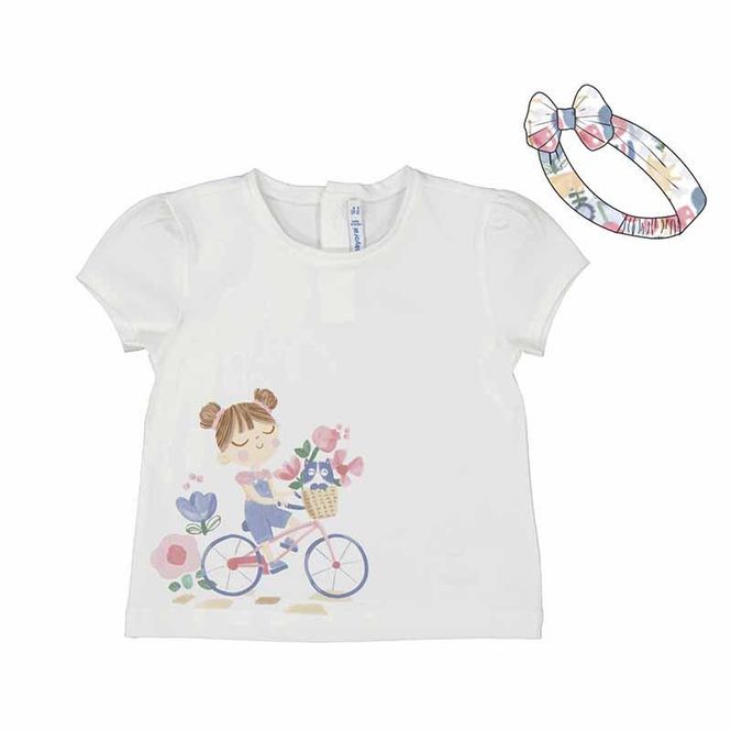 Hovedbilde T-skjorte med hårbånd blomst