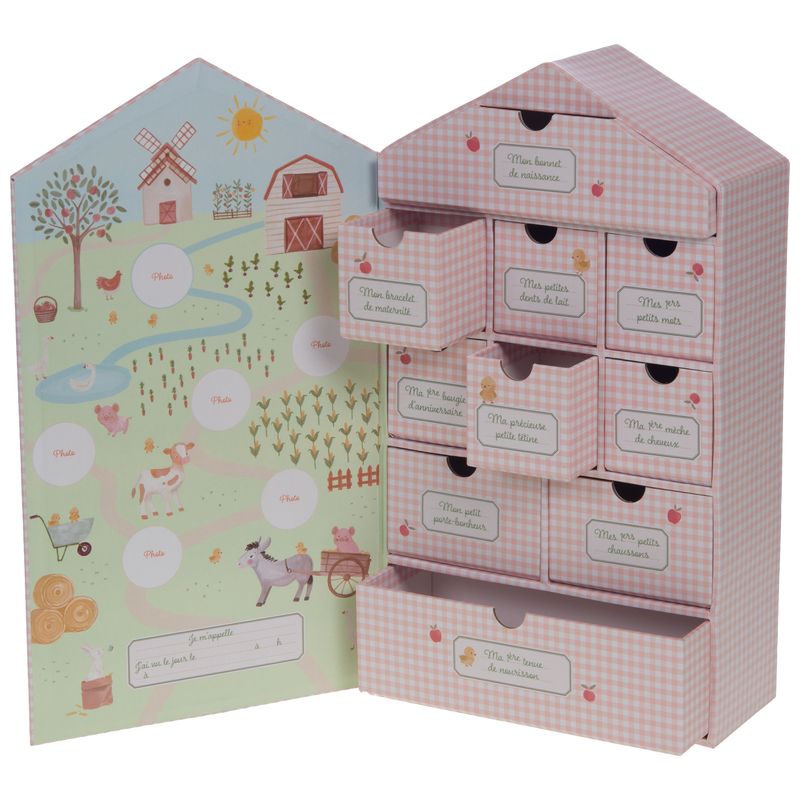 Minneboks med skuffer