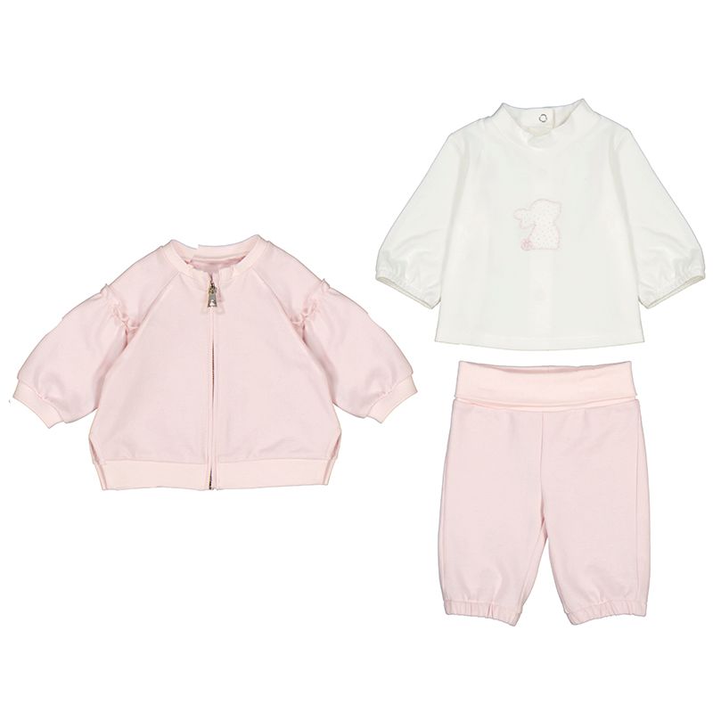 3-delt sett babyrosa