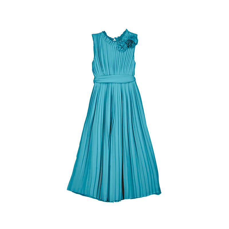 Pleated crepe jumpsuit