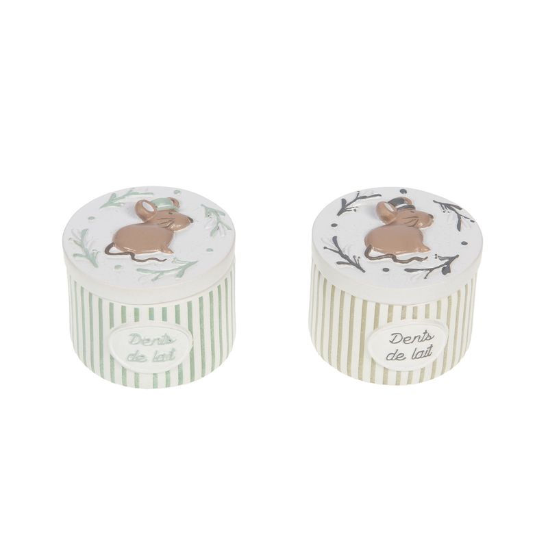 Tannboks mus grønn/gul