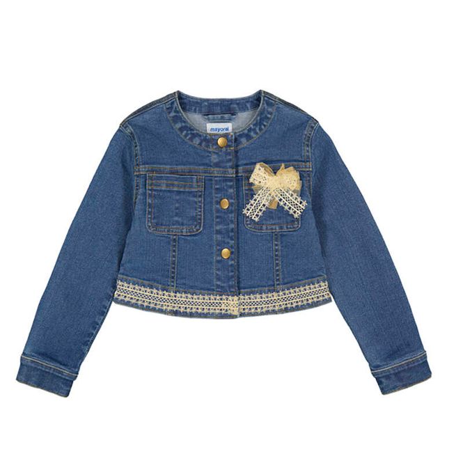 Hovedbilde Denimjakke med sløyfe