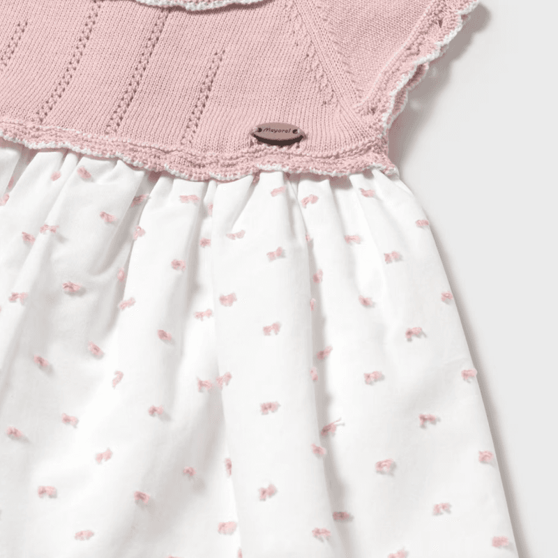 Kjole med krage pudderrosa